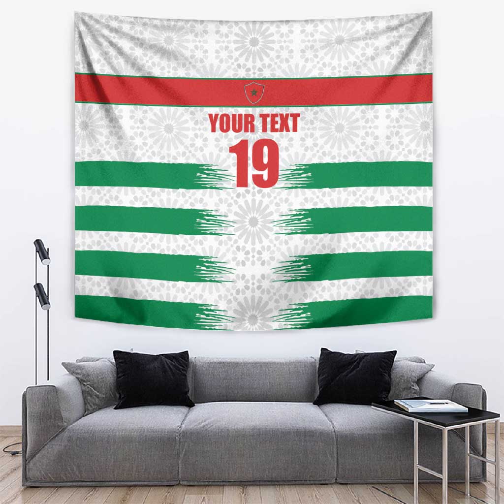 Custom Morocco Football Tapestry Road To Football Glory - African Pride