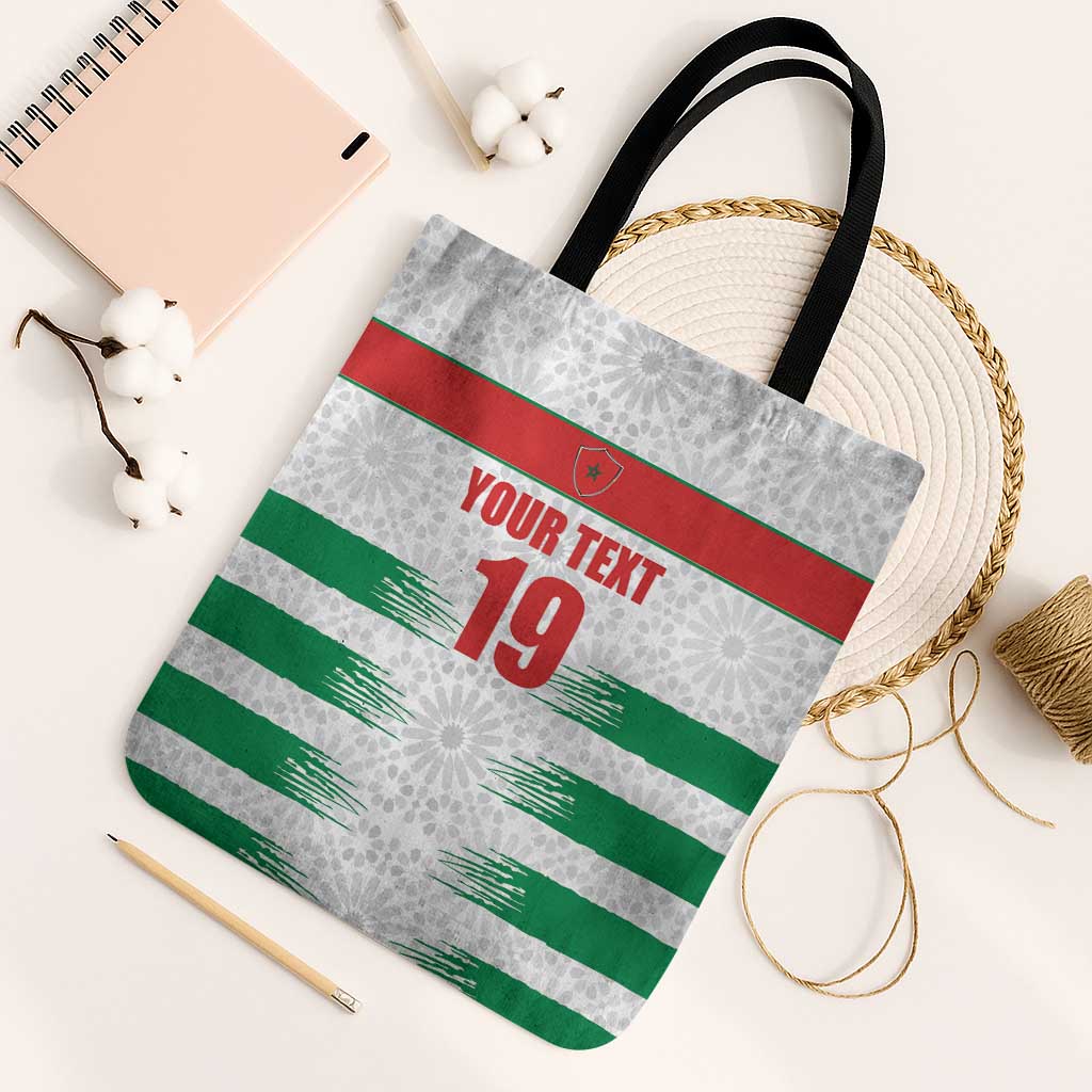 Custom Morocco Football Tote Bag Road To Football Glory - African Pride