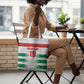 Custom Morocco Football Tote Bag Road To Football Glory - African Pride