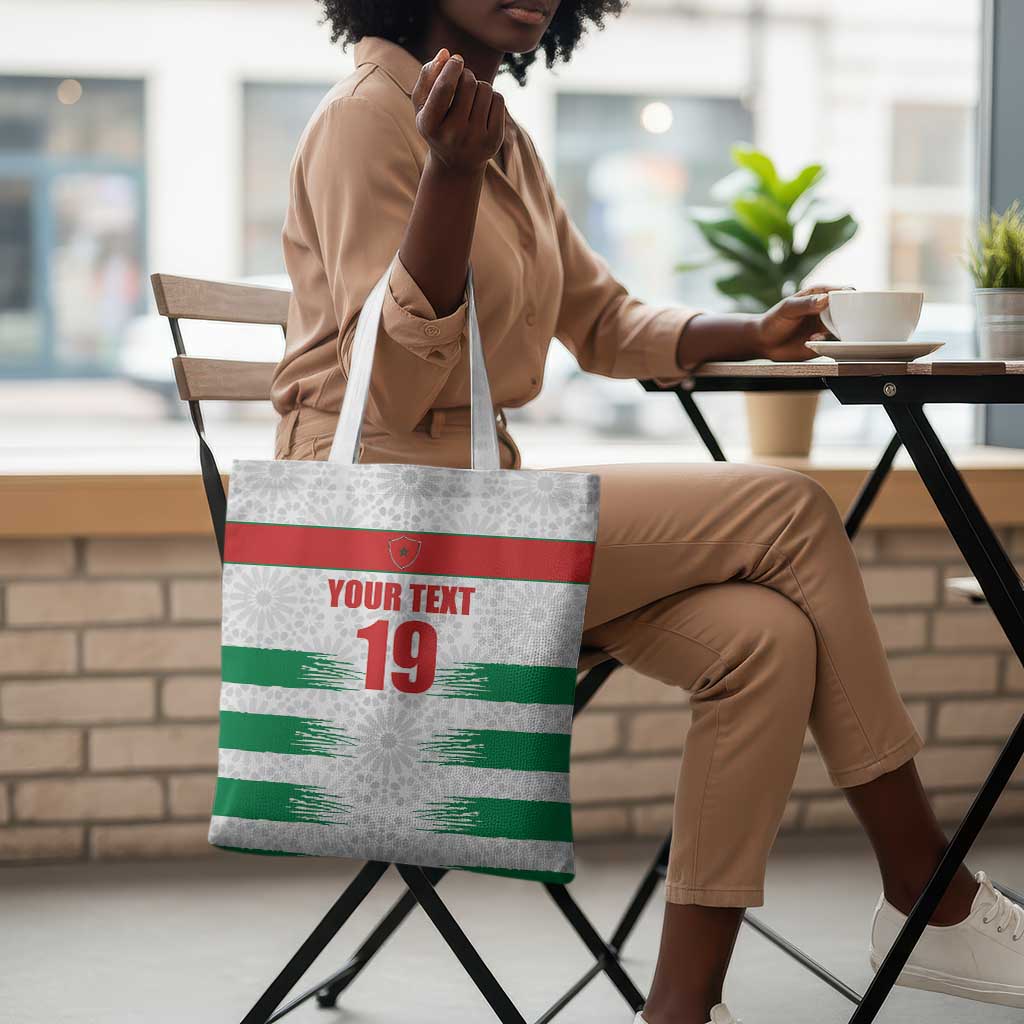 Custom Morocco Football Tote Bag Road To Football Glory - African Pride