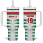 Custom Morocco Football Tumbler With Handle Road To Football Glory - African Pride