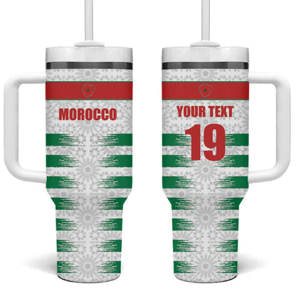 Custom Morocco Football Tumbler With Handle Road To Football Glory - African Pride