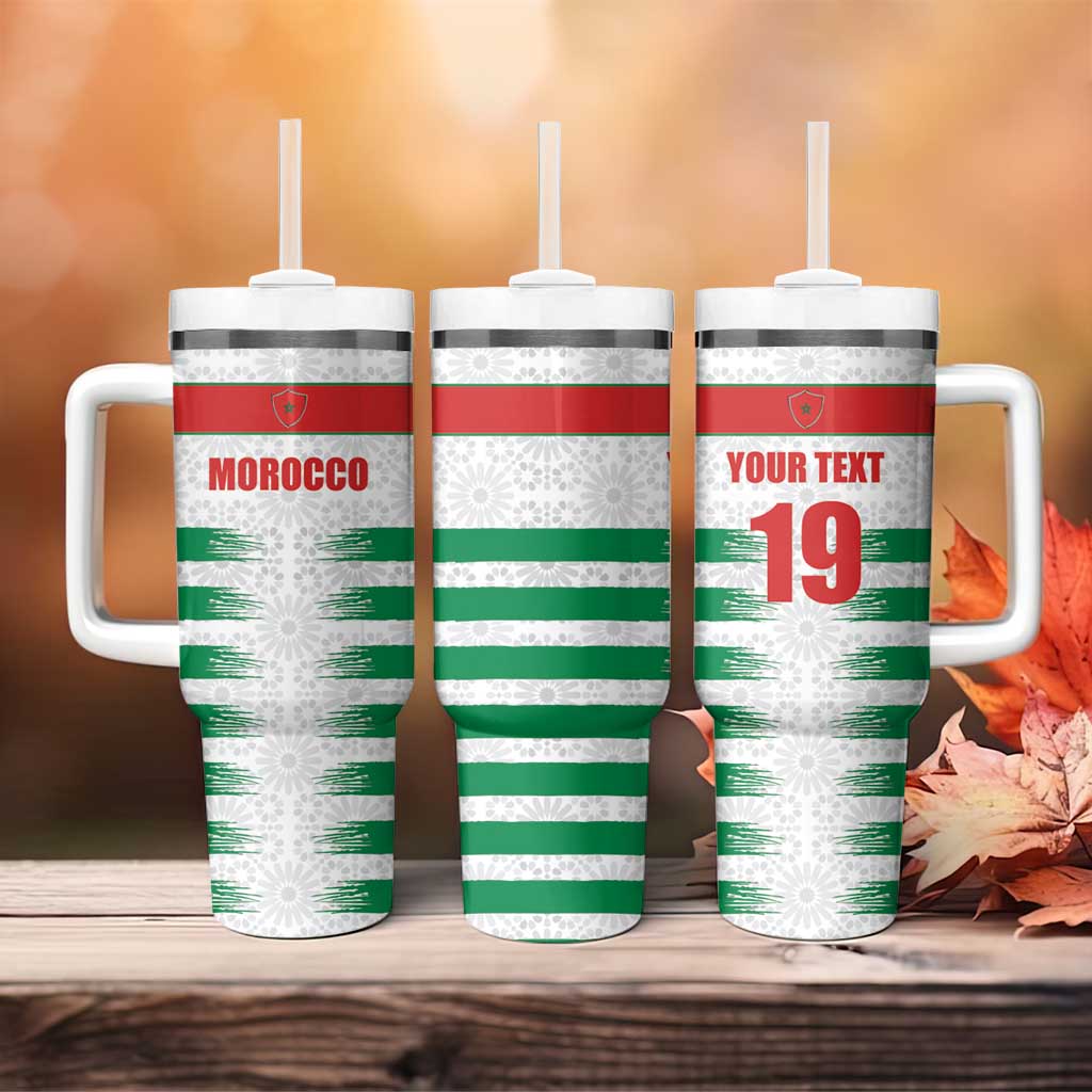 Custom Morocco Football Tumbler With Handle Road To Football Glory - African Pride
