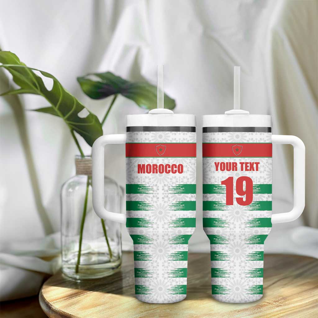 Custom Morocco Football Tumbler With Handle Road To Football Glory - African Pride
