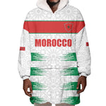 Custom Morocco Football Wearable Blanket Hoodie Road To Football Glory - African Pride