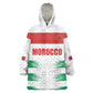 Custom Morocco Football Wearable Blanket Hoodie Road To Football Glory - African Pride