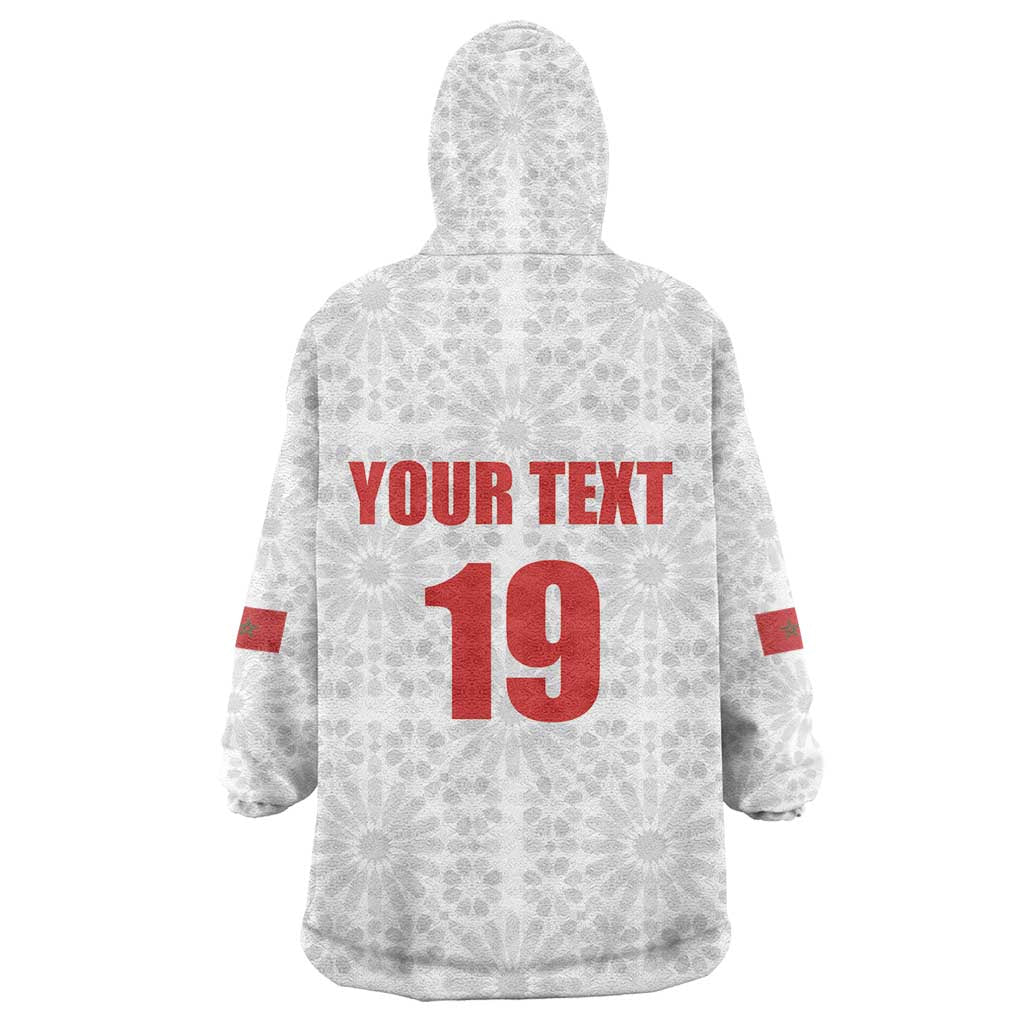 Custom Morocco Football Wearable Blanket Hoodie Road To Football Glory - African Pride