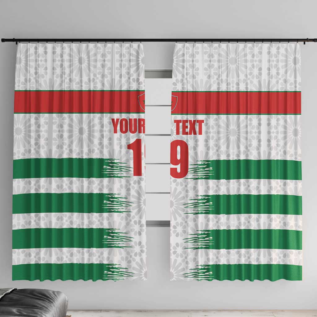 Custom Morocco Football Window Curtain Road To Football Glory - African Pride