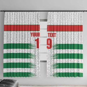 Custom Morocco Football Window Curtain Road To Football Glory - African Pride
