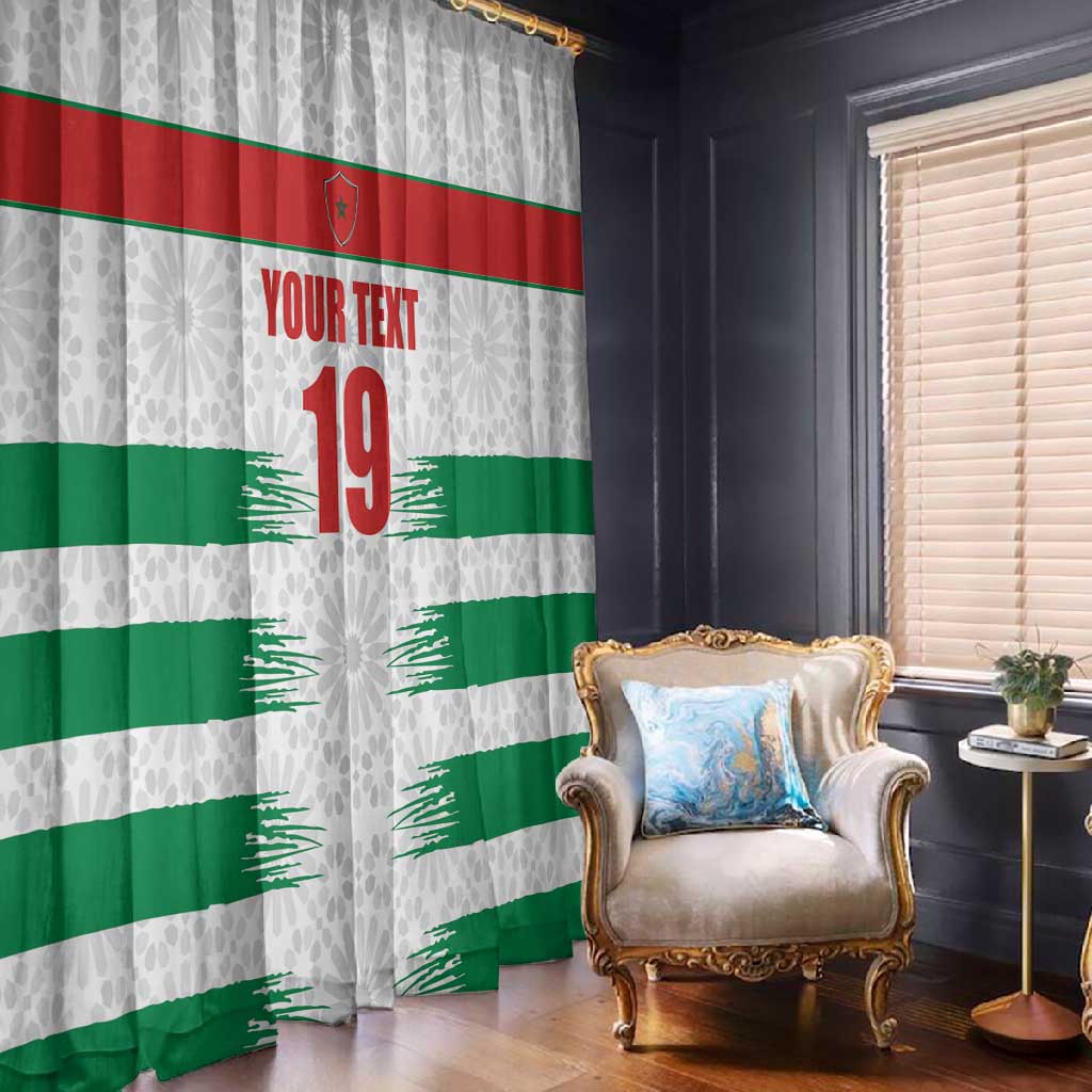 Custom Morocco Football Window Curtain Road To Football Glory - African Pride
