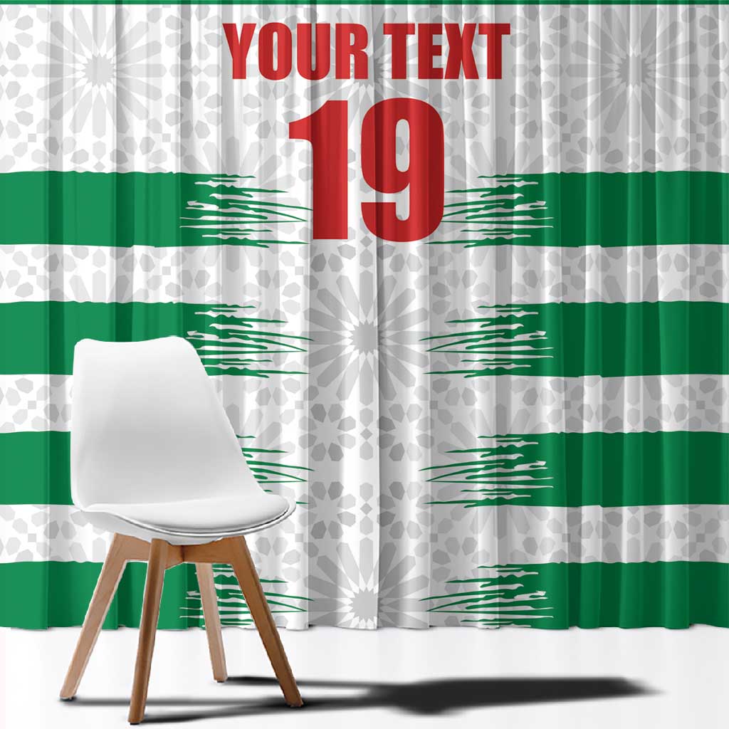 Custom Morocco Football Window Curtain Road To Football Glory - African Pride