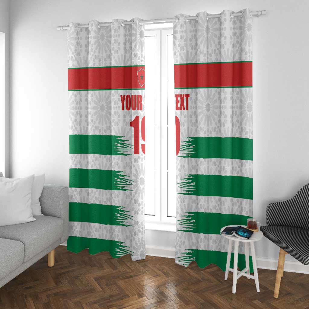 Custom Morocco Football Window Curtain Road To Football Glory - African Pride