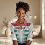 Custom Morocco Football Women Casual Shirt Road To Football Glory - African Pride