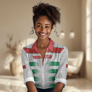 Custom Morocco Football Women Casual Shirt Road To Football Glory - African Pride