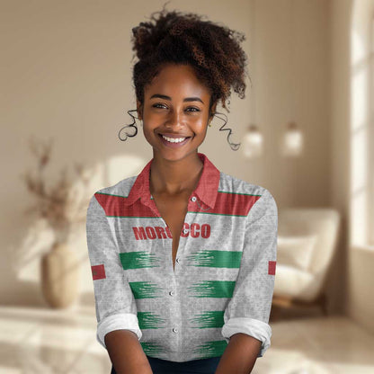 Custom Morocco Football Women Casual Shirt Road To Football Glory - African Pride