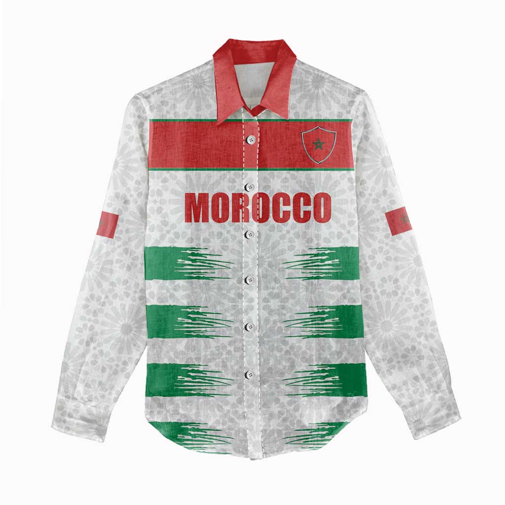 Custom Morocco Football Women Casual Shirt Road To Football Glory - African Pride