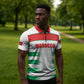 Custom Morocco Football Zipper Polo Shirt Road To Football Glory - African Pride