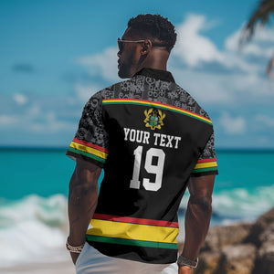 Custom World Football 2026 Ghana Hawaiian Shirt Black Star Adinkra Heritage Black Version