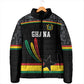Custom World Football 2026 Ghana Padded Jacket Black Star Adinkra Heritage Black Version