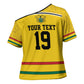 Custom World Football 2026 Ghana Cross Shoulder Shirt Black Star Adinkra Heritage Yellow Version