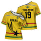 Custom World Football 2026 Ghana Cross Shoulder Shirt Black Star Adinkra Heritage Yellow Version