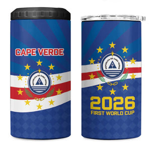 Cape Verde Football 2026 4 in 1 Can Cooler Tumbler Historic First World Cup Appearance - African Pride