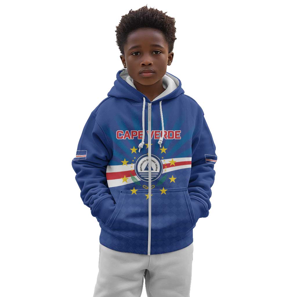Cape Verde Football 2026 Kid Hoodie Historic First World Cup Appearance - African Pride
