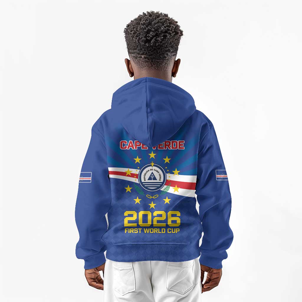 Cape Verde Football 2026 Kid Hoodie Historic First World Cup Appearance - African Pride