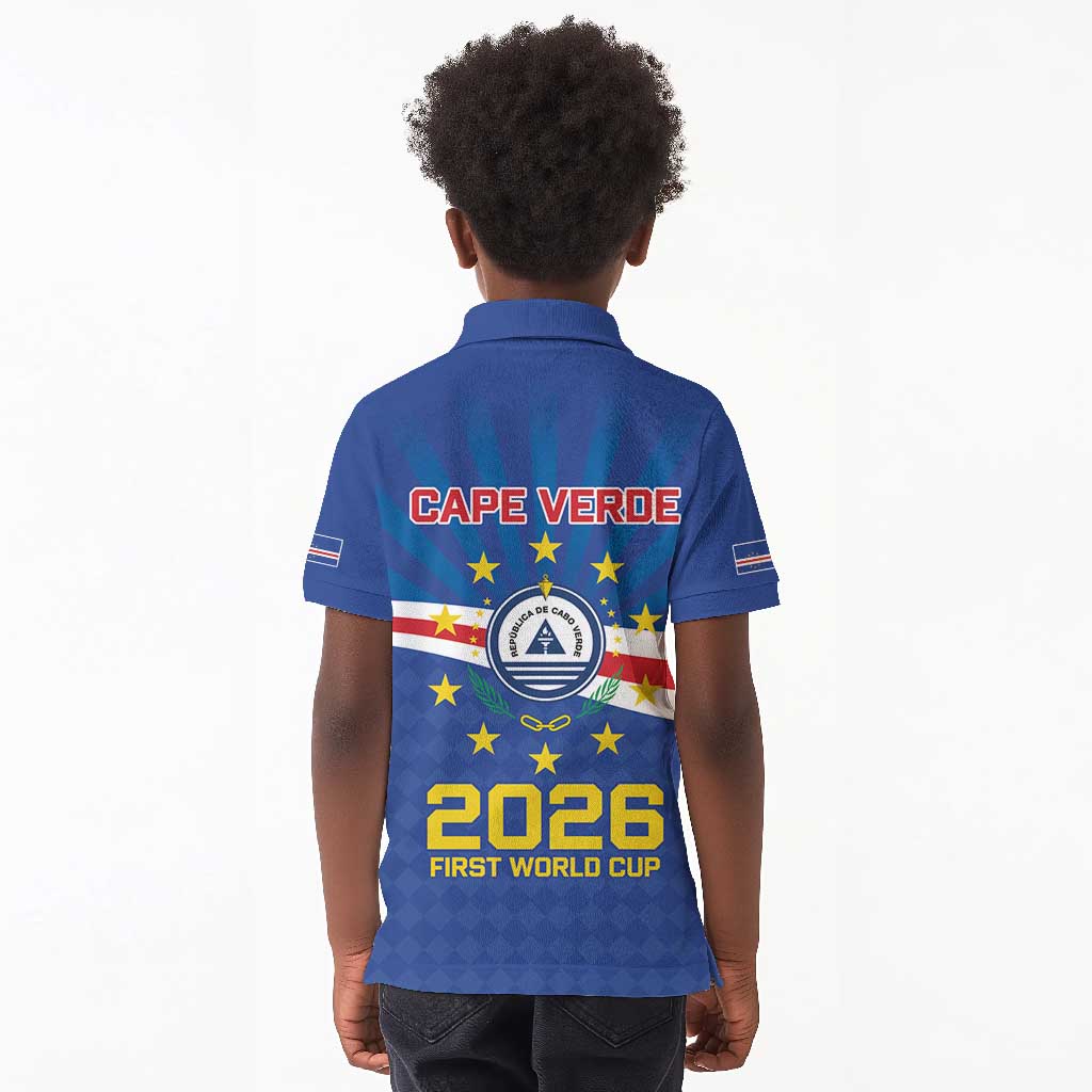 Cape Verde Football 2026 Kid Polo Shirt Historic First World Cup Appearance - African Pride