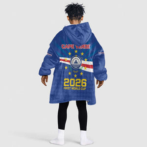 Cape Verde Football 2026 Kid Wearable Blanket Hoodie Historic First World Cup Appearance - African Pride