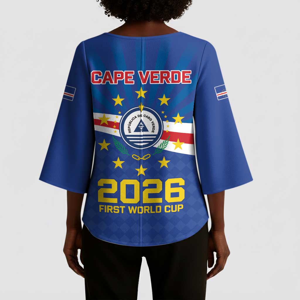 Cape Verde Football 2026 Kimono Sleeve Blouse Historic First World Cup Appearance