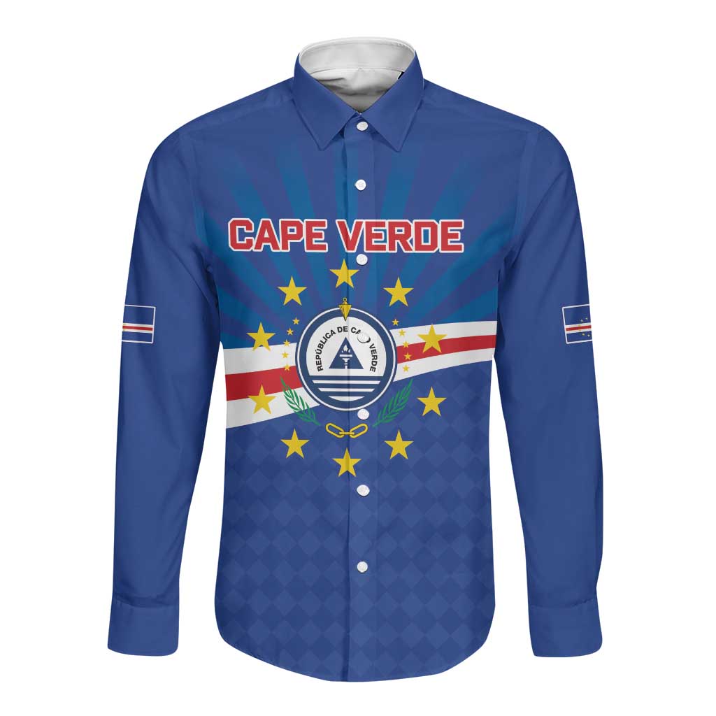 Cape Verde Football 2026 Long Sleeve Button Shirt Historic First World Cup Appearance - African Pride