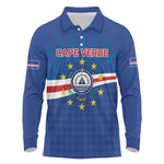 Cape Verde Football 2026 Long Sleeve Polo Shirt Historic First World Cup Appearance - African Pride