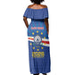 Cape Verde Football 2026 Off Shoulder Maxi Dress Historic First World Cup Appearance - African Pride