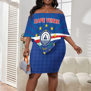 Cape Verde Football 2026 Off Shoulder Short Dress Historic First World Cup Appearance - African Pride