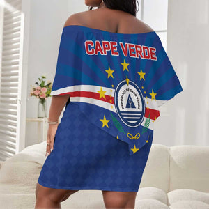 Cape Verde Football 2026 Off Shoulder Short Dress Historic First World Cup Appearance - African Pride