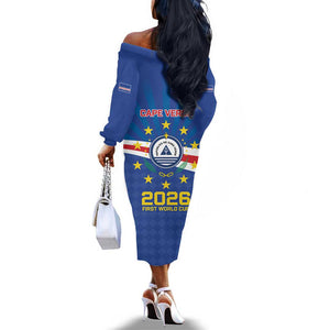 Cape Verde Football 2026 Off The Shoulder Long Sleeve Dress Historic First World Cup Appearance - African Pride