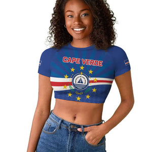 Cape Verde Football 2026 Raglan Cropped T shirt Historic First World Cup Appearance - African Pride