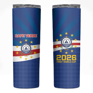 Cape Verde Football 2026 Skinny Tumbler Historic First World Cup Appearance - African Pride