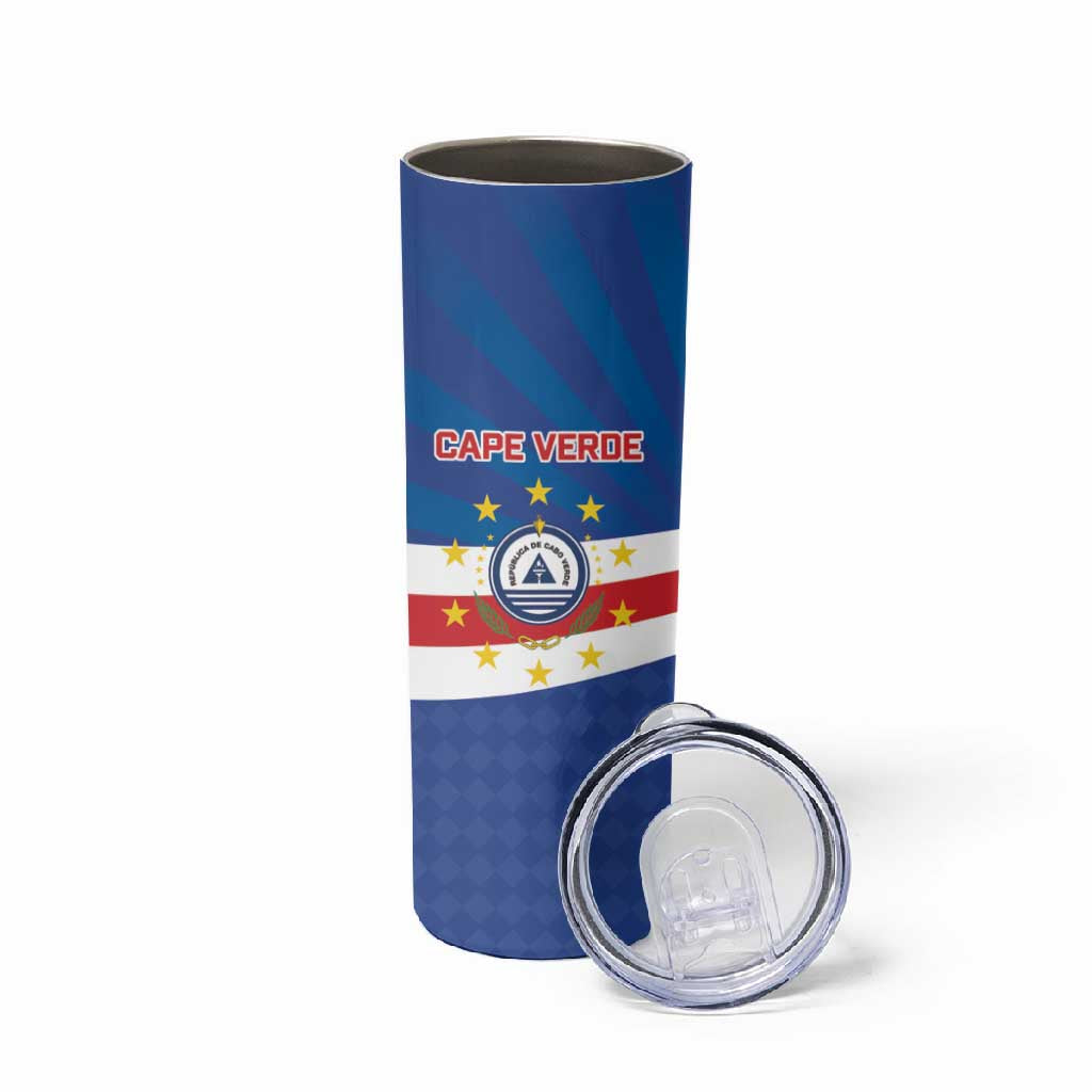 Cape Verde Football 2026 Skinny Tumbler Historic First World Cup Appearance - African Pride