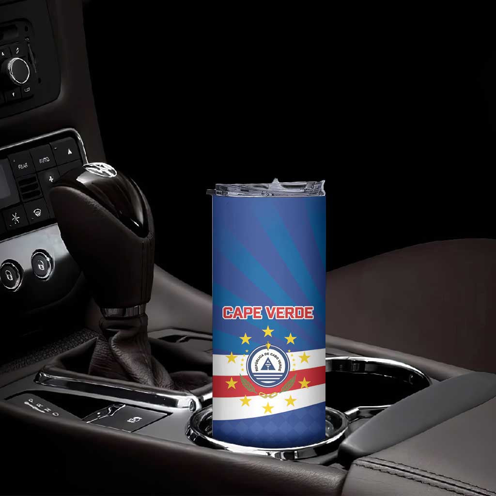 Cape Verde Football 2026 Skinny Tumbler Historic First World Cup Appearance - African Pride
