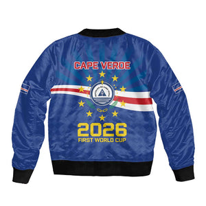 Cape Verde Football 2026 Sleeve Zip Bomber Jacket Historic First World Cup Appearance - African Pride