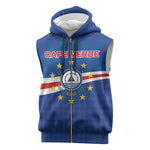 Cape Verde Football 2026 Sleeveless Zip Hoodie Historic First World Cup Appearance - African Pride