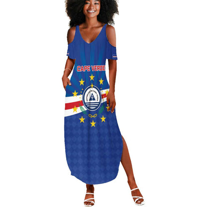 Cape Verde Football 2026 Summer Maxi Dress Historic First World Cup Appearance - African Pride