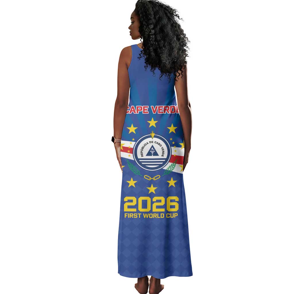 Cape Verde Football 2026 Tank Maxi Dress Historic First World Cup Appearance - African Pride