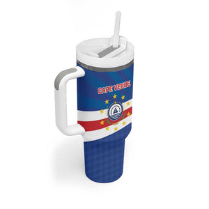 Cape Verde Football 2026 Tumbler With Handle Historic First World Cup Appearance - African Pride