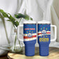 Cape Verde Football 2026 Tumbler With Handle Historic First World Cup Appearance - African Pride