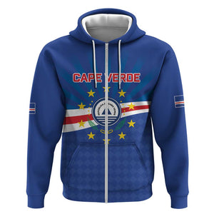Cape Verde Football 2026 Zip Hoodie Historic First World Cup Appearance - African Pride