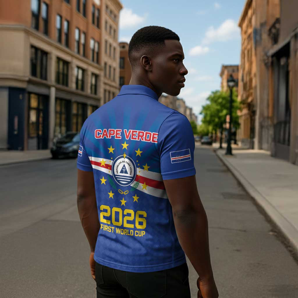 Cape Verde Football 2026 Zipper Polo Shirt Historic First World Cup Appearance