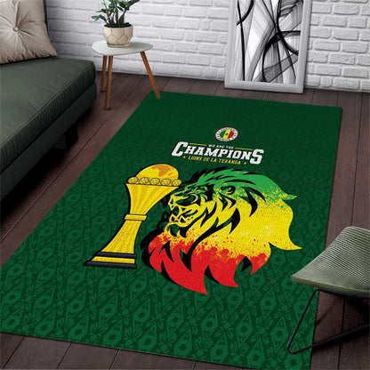 Senegal Football Champions Area Rug Lions of Teranga Rise